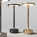 Miniatyrbillede 2 af 4: Trådløs bordlampe - dæmpbar - metal - genopladelig - guld gold
