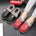 Miniatyrbilde 2 av 5: Herr Faux Fur Tøfler Varme Vanntett Innendørs Hjem Flat Flip Flops Soveromssko Svart Størrelse 50-51 Marineblå2 Navy2 Navy2 44-45