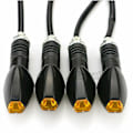 Miniatyrbilde 1 av 5: 4 stk/sett Universal Motorsykkel LED Blinklys Lang Kort Bl