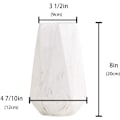 Pikkukuva 2 / 5: 20cm Valkoinen Marmorimaljakko Keraaminen Koristevaasi Korkea Design