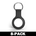 Pikkukuva 1 / 3: AirTag Apple Silikonkuori Avaimenperällä Musta 8-Pack