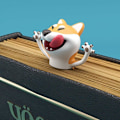 Miniatyrbillede 3 af 4: Søde Bogmærker, Sjove 3D Tegnede Bogmærker Dyr Læsning Bogmærker til Studerende Kontorforsyninger Dog