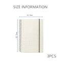 Miniatyrbild 5 av 5: Transparent Spiralbok Rutnät Horisontell Linje Blank Notebook, Tjockt Papper, Prickad Spiral Notebook