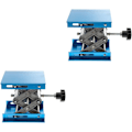 Miniatyrbillede 1 af 5: 2 stk. Liftar Laboratorie-saxlift Laboratorie-løftebord Løftebord Labstativ Minijack Manuelt arbejdsbord Aluminium