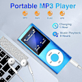 Miniatyrbild 4 av 5: Mp3-spelare med Bluetooth 5.0, musikspelare med 32 GB TF-kort, FM, hörlurar, bärbar HiFi-musikspelare (blå)