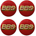 Pikkukuva 2 / 4: BBS Pyöränkeskiömerkit Emblem 4-pakkaus 65mm BBS Auton Kapselin Logo Badge Tarra Auto Pyöränkeskiömerkki Navan Emblem