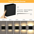 Miniatyrbilde 4 av 5: 2 stk Vegglamper Dimmbare, Touch Vegglampe USB Oppladbar Opp