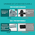 Miniatyrbillede 2 af 3: Sit Up Bar til gulv - Opgraderet bærbar Sit Up til mavetræning