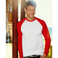 Pikkukuva 2 / 2: Fruit Of The Loom Miesten Pitkähihainen Baseball-T-paita XL Valkoinen/Punainen White/Red XL White/Red