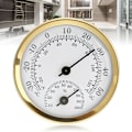 Miniatyrbild 4 av 5: Inomhus analog luftfuktighet Temperaturmätare Hygrometer Gold