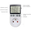 Miniatyrbilde 3 av 5: Digital termostatuttak med temperaturkontroll for oppvarming og kjøling med sonde, LCD-uttak temperaturkontroll timer
