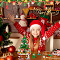 Miniatyrbild 6 av 7: Adventskalender 2024 Vuxen Tonåringar Pojkar Flickor, 24 I 1 Julgran Byggstenssats, 24-Dagars Julnedräkningskalender Byggleksaker med LED-Ljus