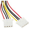 Miniatyrbild 3 av 4: Molex Y-splitterkabel - 1x LP4 hane 2x LP4 hona - 20 cm - Splitter (PYO2L)