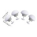 Miniatyrbillede 3 af 6: Tækkelås til dynebetræk 4X Hvid Hvid white one size