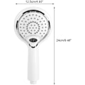 Miniatyrbillede 2 af 5: LED brusehoved, LED brusehoved håndbruser, 3 farver Temperatu