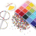 Miniatyrbilde 3 av 5: DIY - Perleboks - Seed beads - 4mm - 4800st - Smykkefremstilling flerfarget