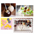 Miniatyrbillede 2 af 5: Cake Pop Pinnar Klubbpinnar 10cm, 100 stk Varm Hvid