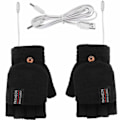 Miniatyrbillede 1 af 2: USB-opvarmede handsker, elektriske opvarmede handsker, clamshell-handsker black