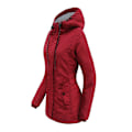 Miniatyrbillede 2 af 8: Dame Vinter Varmt Sherpaforet Jakke Heavy Parka Coat med Hætte Rød L Red