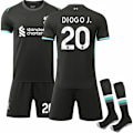Miniatyrbillede 1 af 3: 2024-2025 Liverpool udebanetrøje fodboldsæt med strømper nr. 20 Diogo Jota-XF16- M