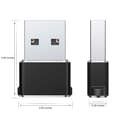 Miniatyrbilde 2 av 5: 3-pakning USB til USB C-adapter, Type C hunn til USB hann ladekabelkonverter