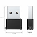 Miniatyrbillede 2 af 5: USB til USB C-adapter 3-pak, type C-hun til USB-han opladningskabelkonverter