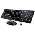 Miniatyrbillede 3 af 5: Trådløst tastatur og mus, slankt og lydløst tastatur, responsive og lavprofilstaster, vippevinkel, dvaletilstand, 2,4 GHz USB trådløs mus Green