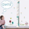 Miniatyrbillede 1 af 3: Baby højde vækstdiagram, børn træ ramme stof lærred højde