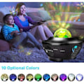 Miniatyrbillede 2 af 9: Stjerneprojektor LED Galaxy Lys / Natlampe / Stjernelampe Lampe black 542
