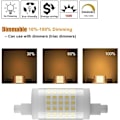 Miniatyrbillede 2 af 5: 2-pak 78mm R7S LED-pære, 10W dæmpbar J78, 100W T3 halogen erstatning, varm hvid 3000K