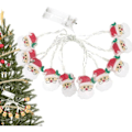 Miniatyrbilde 3 av 4: Julelys 3M 20 stk LED-lys batterier Julenisse Tre