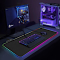 Miniatyrbillede 3 af 5: Gaming musemåtte med LED-lys - RGB - Vælg størrelse Sort