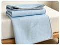 Self-cooling cooling mat for single and double beds - Summer cooling mat with cooling sensation and effective cooling effect for increased comfort Blue-FA- Blue 200 x 220cm