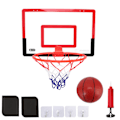 Miniatyrbillede 1 af 5: Mini basketballkurv sæt hulfri montering studsdesign rød sort indendørs forælder barn interaktion basketball legetøj