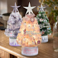 Miniatyrbillede 4 af 5: Bordplade juletræ med lyskæde, 60 cm, DIY til jul