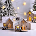 Miniatyrbilde 3 av 5: Tretre jule-LED-lys, lysende hyttedekorasjon for hjemmet,