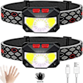 Miniatyrbild 1 av 5: 50000LM kraftfull LED-pannlampa sensor pannlampa USB uppladdningsbar