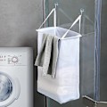Miniatyrbilde 4 av 5: Nett Vaskerom Oppbevaringskurv Holder Foldbar Veggmontert