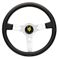 Miniatyrbild 4 av 4: 14 tum/350 mm Momo Prototipo Style PU Läder Racing Sport Ratt - Rattar och Tutknapp