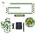 Miniatyrbild 3 av 5: Solcells drivna ljusslingor 5M 50 LED konstgjord murgröna slinga för