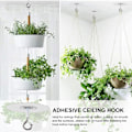 Miniatyrbilde 3 av 5: 2 stk selvklebende takkroker, selvklebende kroker veggtak, selvklebende vanntette kroker for tak, krok for oppheng av små planter