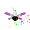Pikkukuva 2 / 5: Älykäs vedenpitävä LED-musiikkikattovalaisin Bluetooth-kaiuttimella, himmennettävä RGB-väriä vaihtava