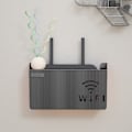 Miniatyrbillede 2 af 5: Trådløs Wifi Router Hylde Opbevaringsboks Væghængt ABS Organiser Gray