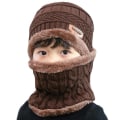 Miniatyrbilde 3 av 5: Barn vinter varm strikket solid skihue skjerf Navy Blue