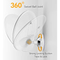 Miniatyrbilde 5 av 5: 10x forstørrelsesspeil med LED-lys 1 kuleledd 360 justerbar feste Bærbar sminke speil, for bad, reise