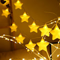 Miniatyrbillede 1 af 5: Lysguirlande, LED-lysguirlande 6m&40, Jul, Batteridrift