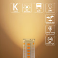 Miniatyrbilde 3 av 5: G9 LED-pærer Varmhvit, 3W, 300LM, 3000K, Erstatning 30W G9 Halogenpære, Flimmerfri Ikke-dimbar for Belysningsdekor, Krone, 10-pakning