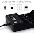 Miniatyrbillede 3 af 5: Batterilader 18650 Litium-ion Batterilader Genopladelig