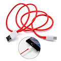 Miniatyrbillede 2 af 6: Rød Dash Charge Hurtiglader Data Type-C USB-kabel