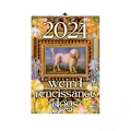Miniatyrbild 6 av 6: Ful medeltida katter kalender 2024 | Rolig ful uggla väggkalender | Konstig renässans katter hundar kalender 2024 | Djurväggkalender rolig present D